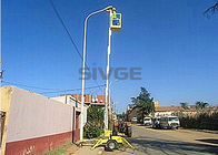Hydraulic Single Mast Aerial Work Platform 8m Height Trailer Type Lift For Ceiling