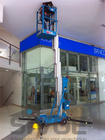 10m Single Mast Blue Hydraulic Lift Ladder 120kg Load For Office Buildings