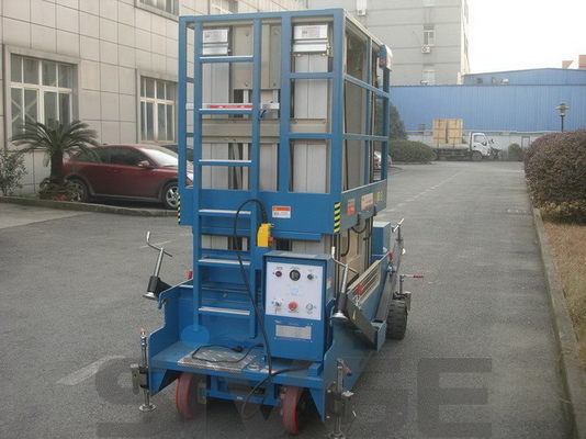 Multi Mast One Man Lift 14M Aluminum Alloy Personnel Lift Platform 200kg Load