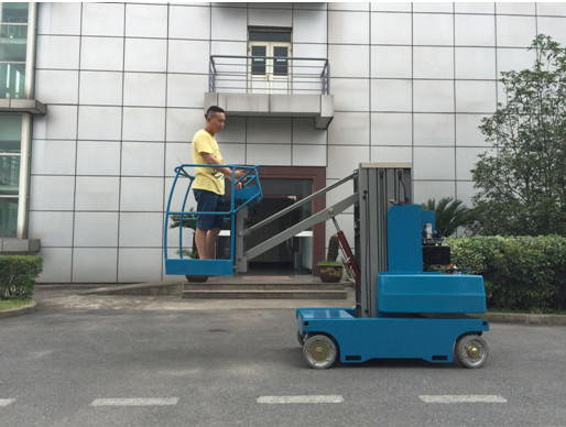 360 Rotation Electric Cherry Picker Vertical Mast Aerial Work Platform boom lift 8m