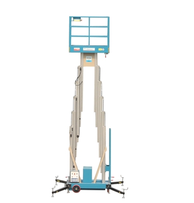 Aluminum Twin Mast 1.5kw 10m Elevated Work Platform