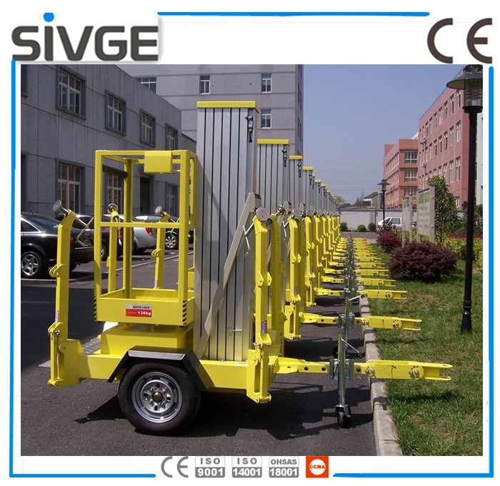 630 * 650mm Platform Mobile Elevating Work Platform 8 Meter For Auto Stations