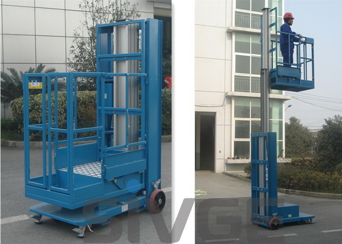 2.8m Mast Type Hydraulic Self Propelled Elevating Work Platforms For Cargo