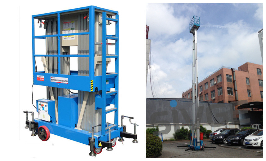 Hydraulic Aluminum Work Platform For Outdoor Window Cleaning 12 Meter Working Height