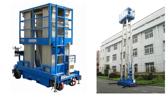 Hydraulic Mobile Elevated Aluminum Work Platform With 12m Platform Height