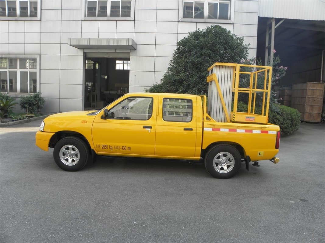 Truck Mounted Scissor Working Platform Double Mast For Wall Cleaning