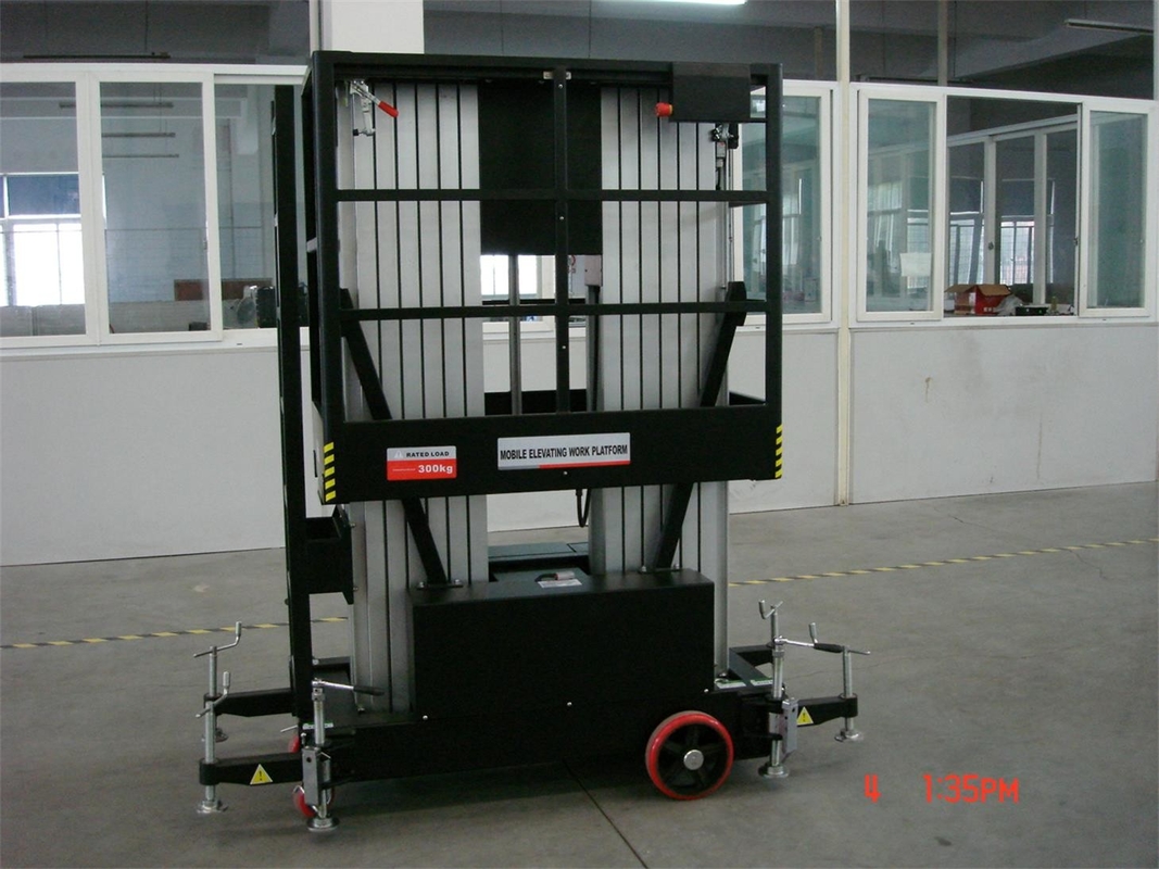 Professional Mobile Elevated Working Platforms For 2 Persons 12 Meter Height